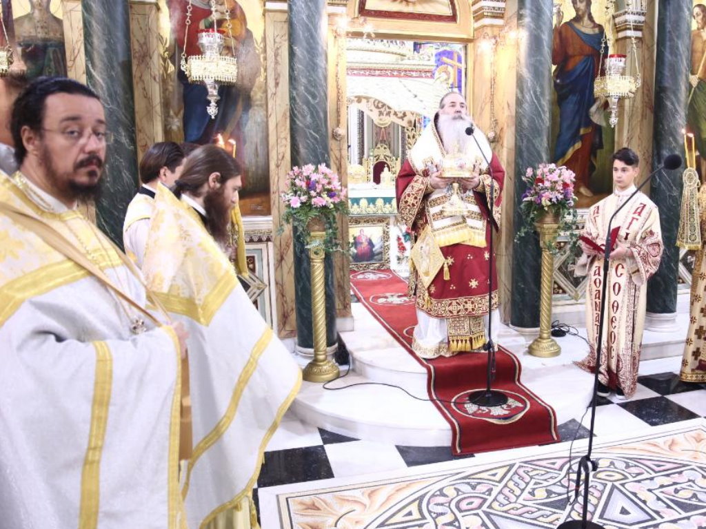 Η Εορτή της Παναγίας Τριχερούσης στον Μητροπολιτικό Ι .Ν. Αγίων Κωνσταντίνου και Ελένης Πειραιώς