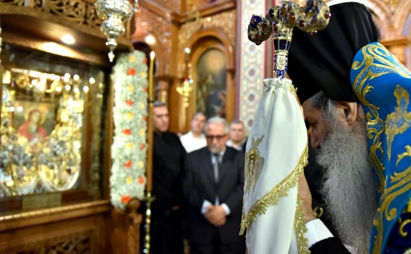 Υποδοχή και Ενθρόνιση της Παναγίας Γαλακτοτροφούσης στον Ιερό Ναό Υπαπαντής του Κυρίου Ταμπουρίων.