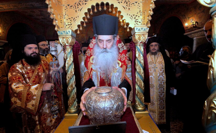 Η Τιμία Κάρα του Αγίου Νικολάου του Πλανά στον πανηγυρίζοντα Ιερό Ναό Παναγίας “Ρόδον το Αμάραντον” Χατζηκυριακείου.